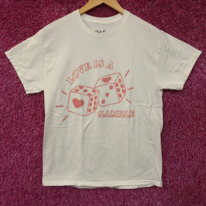 Junk Food Clothing "Love's a Gamble" Graphic T-Shirt Small