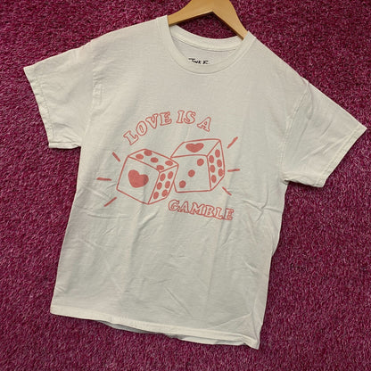 Junk Food Clothing "Love's a Gamble" Graphic T-Shirt Small