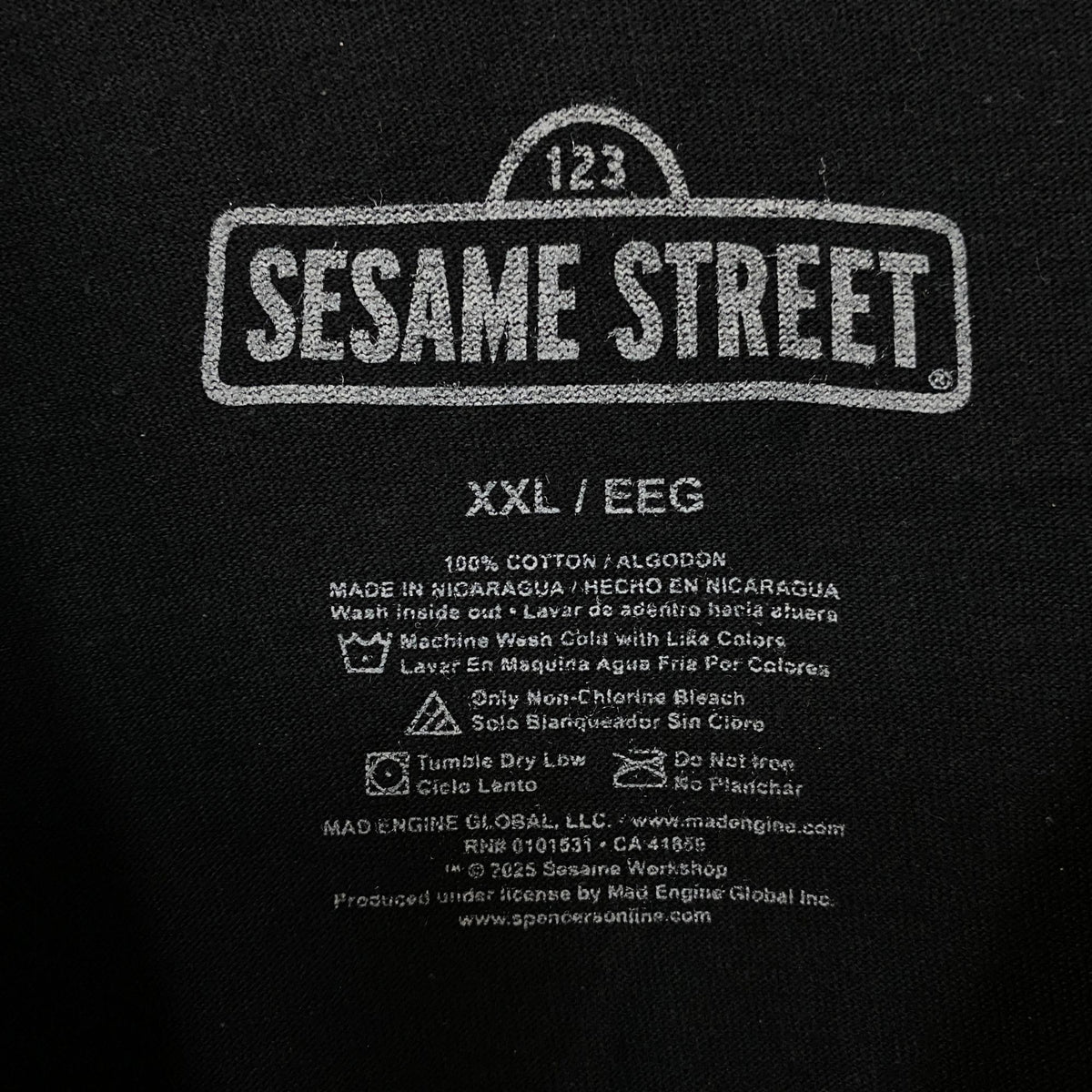 Sesame Street Oscar The Grouch Retro Graphic T-Shirt 2XL