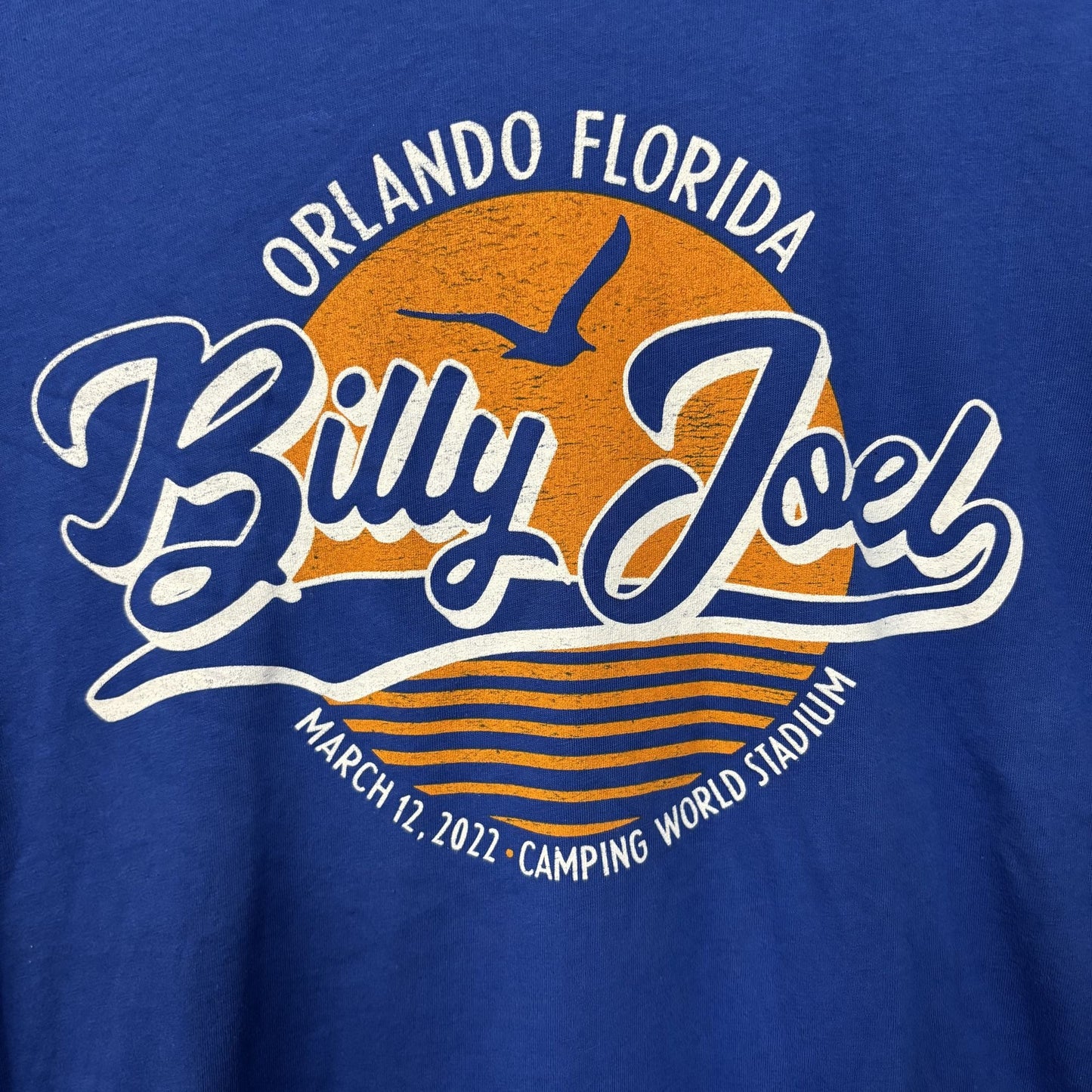 Orlando Florida Billy Joel Camping World Stadium Blue T-Shirt XL