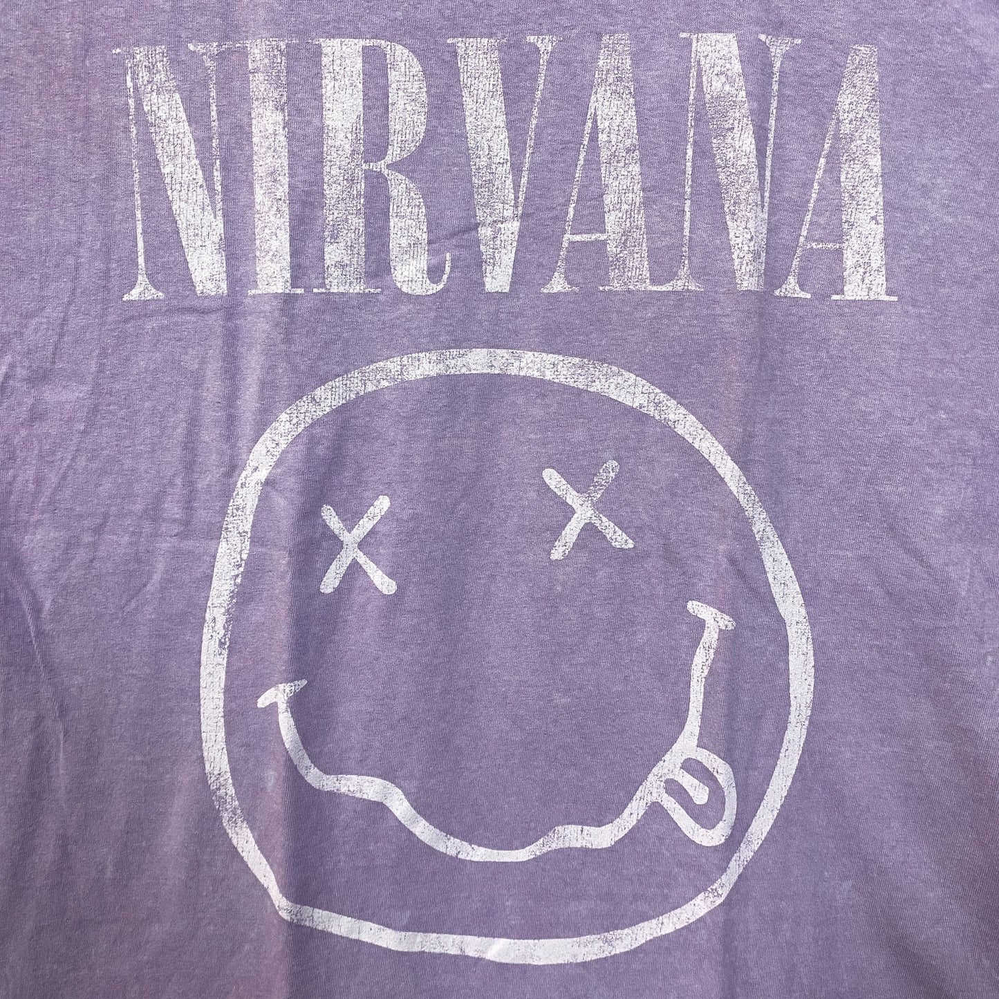 Nirvana Dead Smiley Purple T-Shirt XL