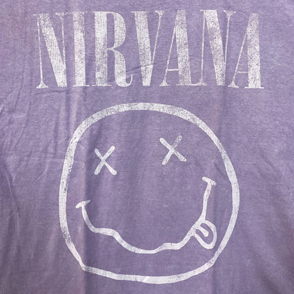 Nirvana Dead Smiley Purple T-Shirt XL