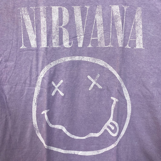 Nirvana Dead Smiley Purple T-Shirt XL