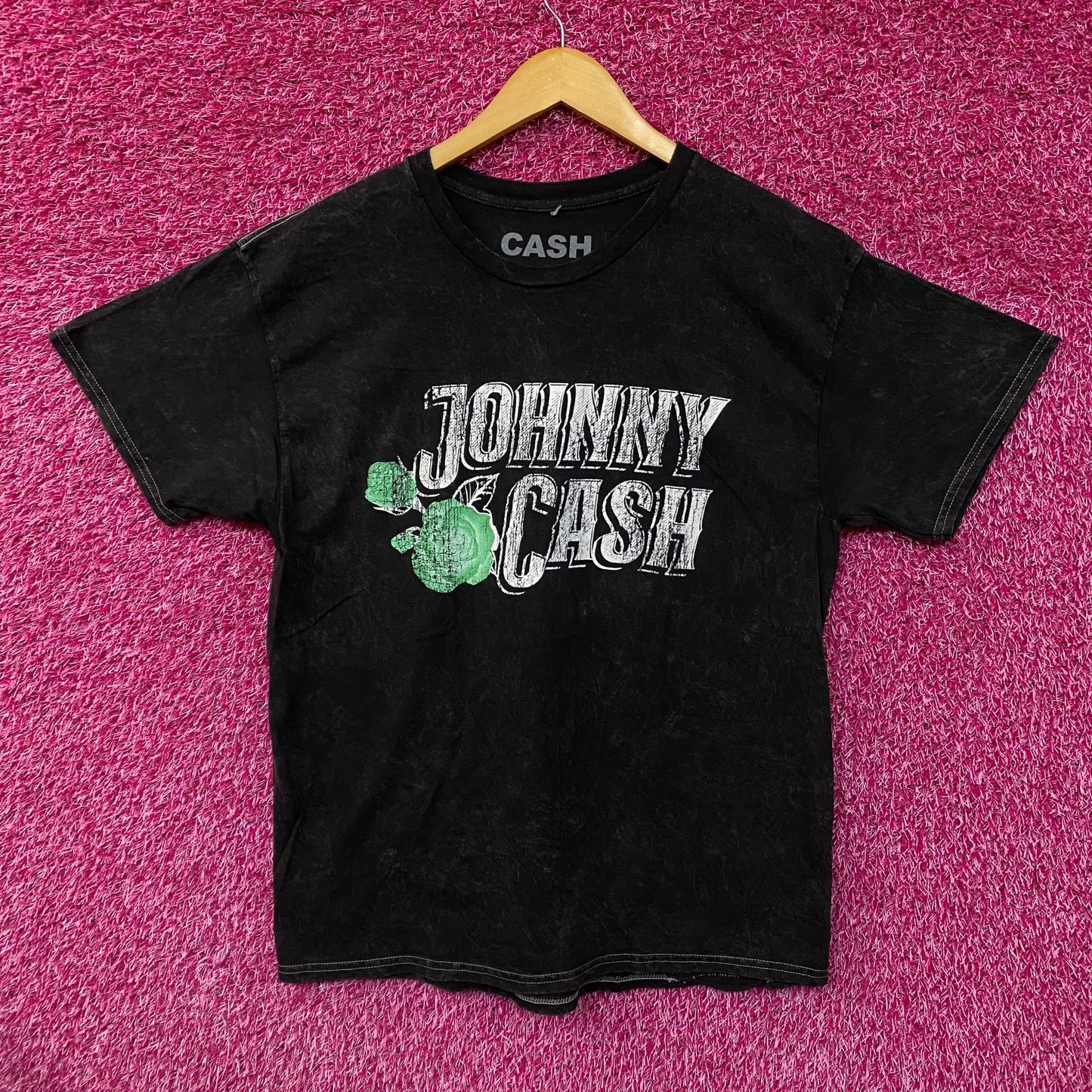 Johnny Cash Hat Mineral wash Tshirt size large