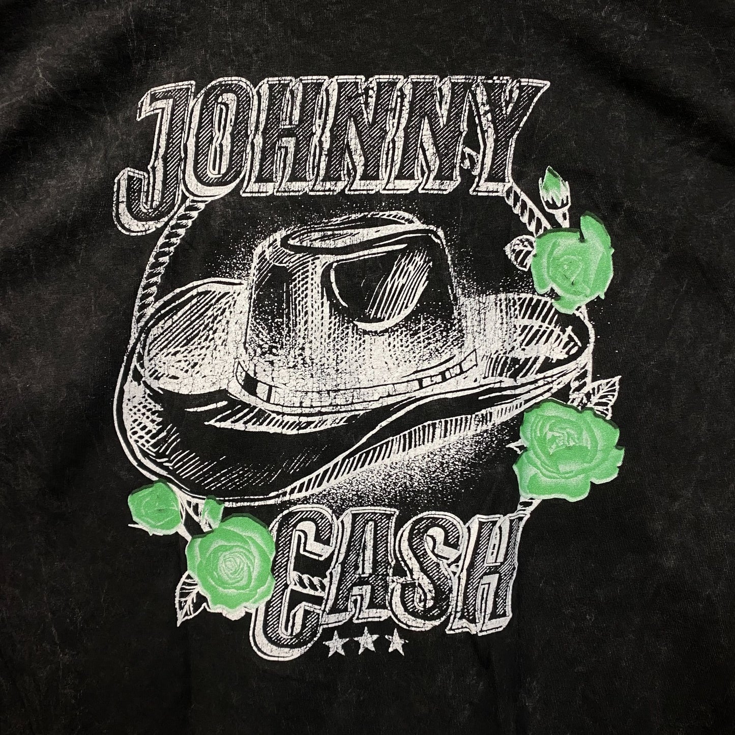Johnny Cash Hat Mineral wash Tshirt size large