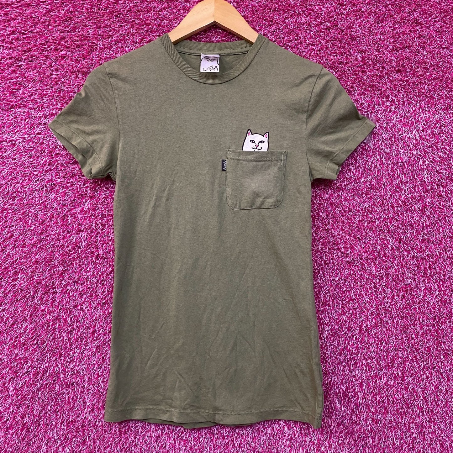 RIPNDIP Lord Nermal Pocket Green T-Shirt Small