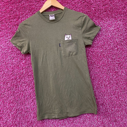 RIPNDIP Lord Nermal Pocket Green T-Shirt Small