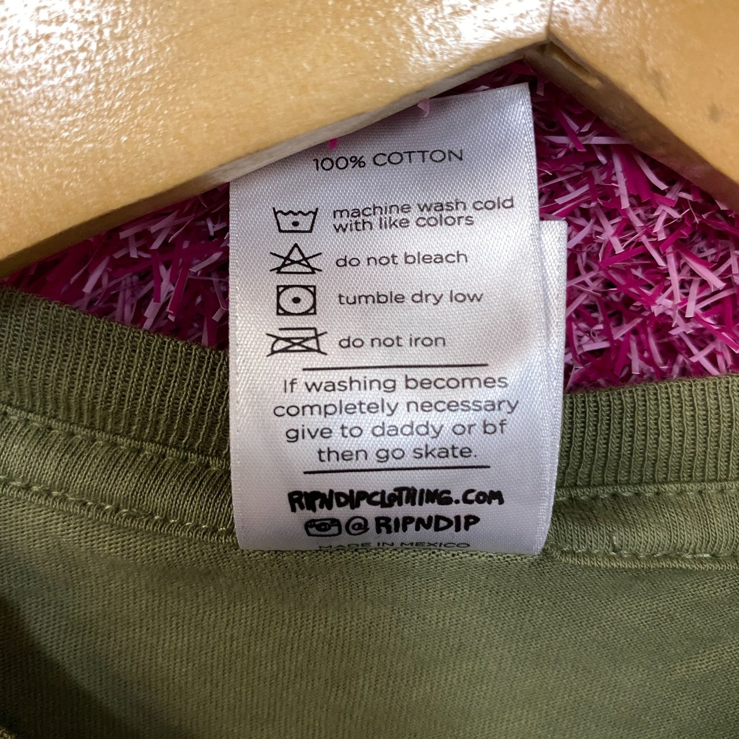 RIPNDIP Lord Nermal Pocket Green T-Shirt Small