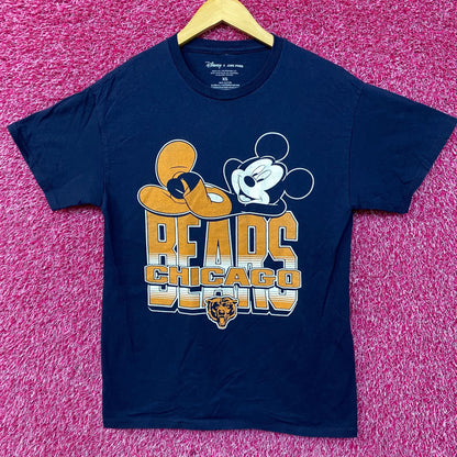 Disney x Junk Food NFL Chicago Bears Mickey Mouse Navy Blue Shirt XS