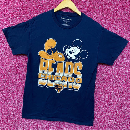 Disney x Junk Food NFL Chicago Bears Mickey Mouse Navy Blue Shirt XS