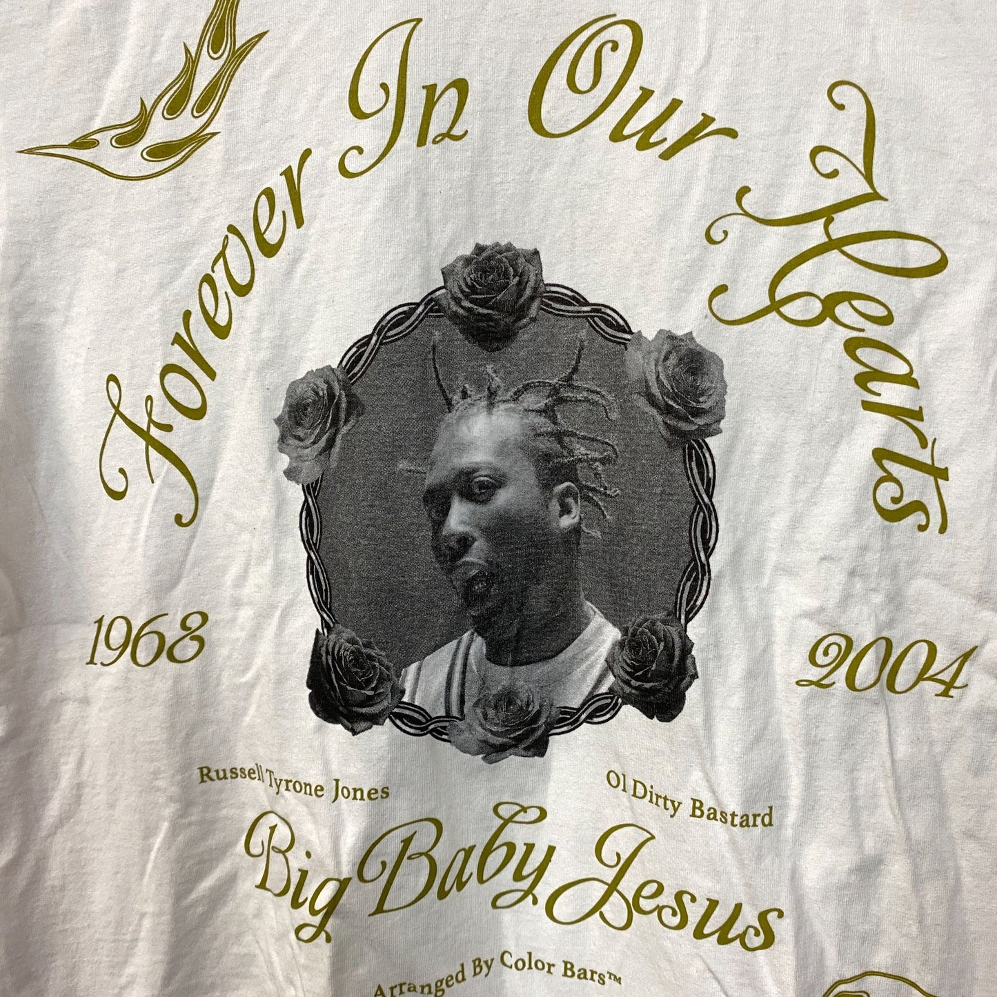 Color Bars x ODB Memorial White Graphic T-Shirt Small
