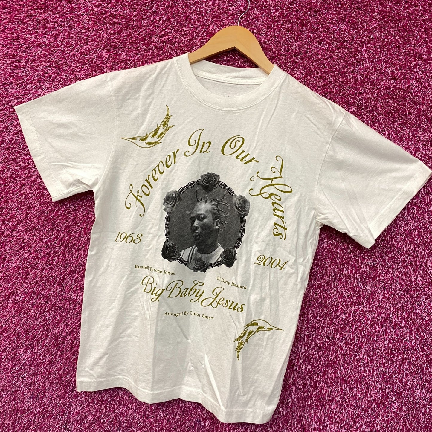 Color Bars x ODB Memorial White Graphic T-Shirt Small