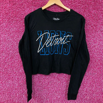 Junk Food Clothing Detroit Lions Women's Long Sleeve Crop Top XS