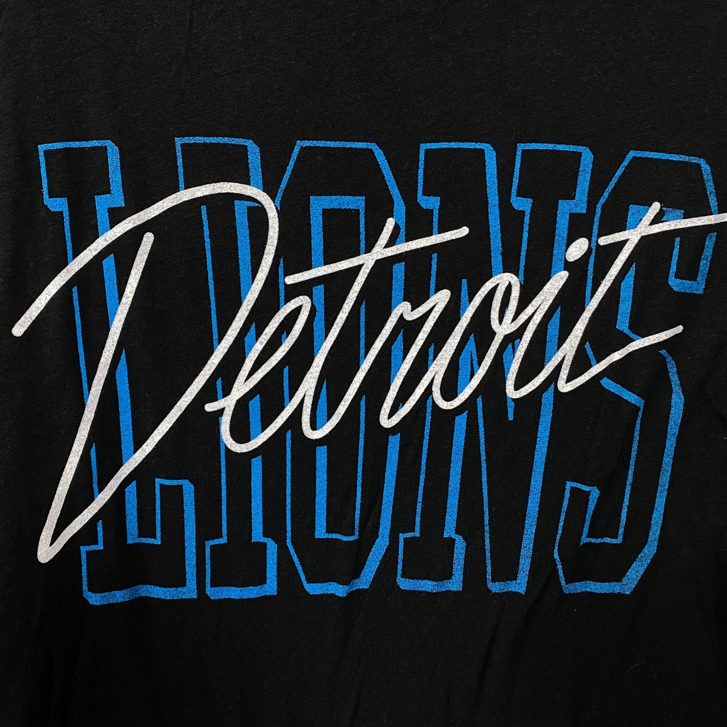 Junk Food Clothing Detroit Lions Women's Long Sleeve Crop Top XS