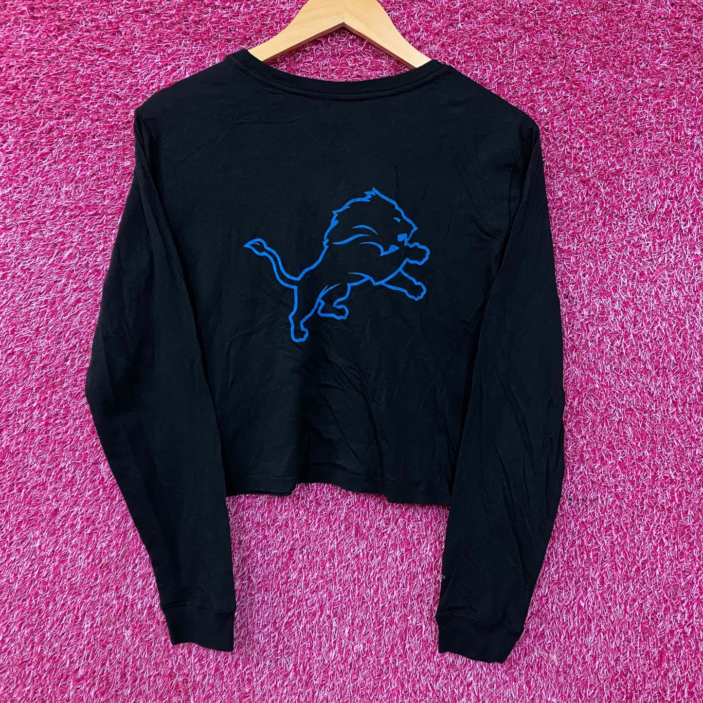 Junk Food Clothing Detroit Lions Women's Long Sleeve Crop Top XS