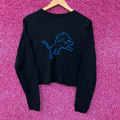 Junk Food Clothing Detroit Lions Women's Long Sleeve Crop Top XS