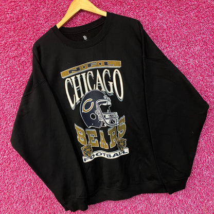 Junk Food Clothing NFL Chicago Bears Helmet Flea Market Crew sweatshirt XL