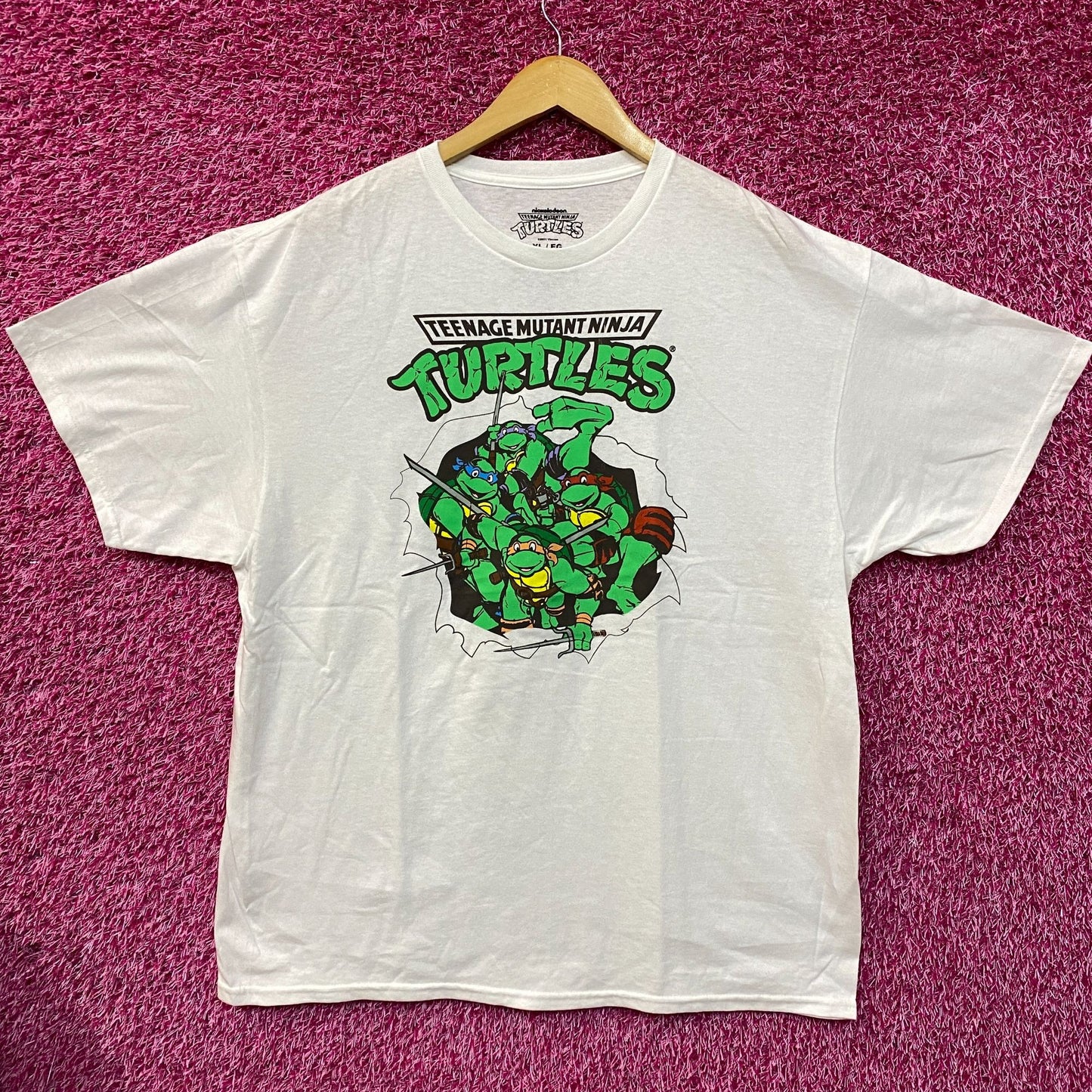 Nickelodeon Teenage Mutant Ninja Turtles Retro Graphic Print T-Shirt XL