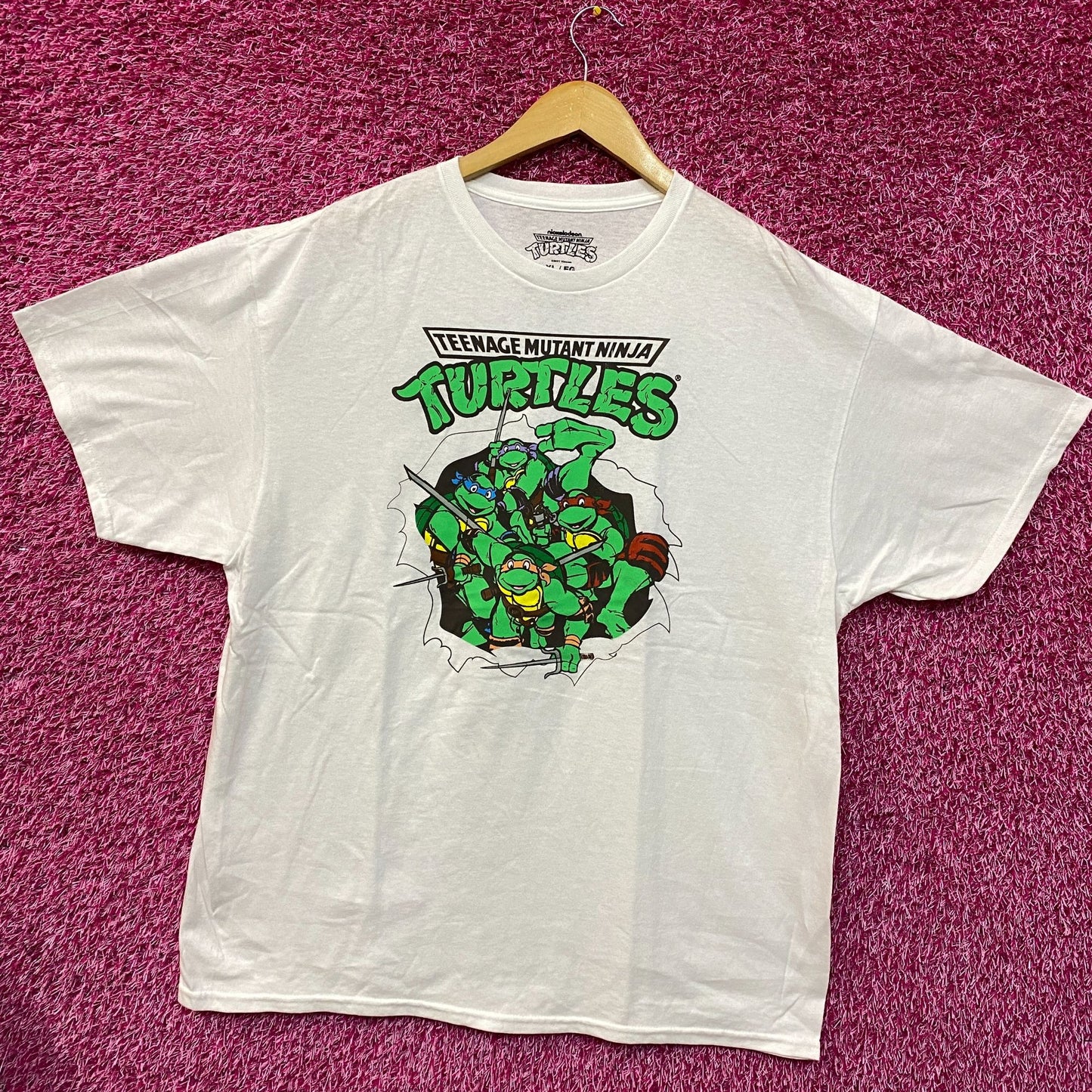 Nickelodeon Teenage Mutant Ninja Turtles Retro Graphic Print T-Shirt XL