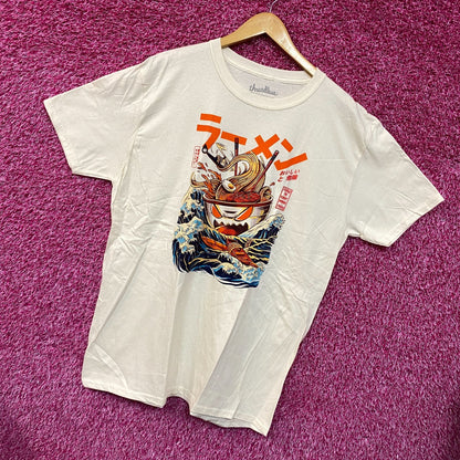 The Great Ramen Kaiju Monster Beige Tshirt size Extra Large