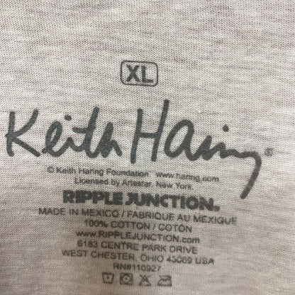 Keith Harring Two People Holding Heart Pop Art T-Shirt XL