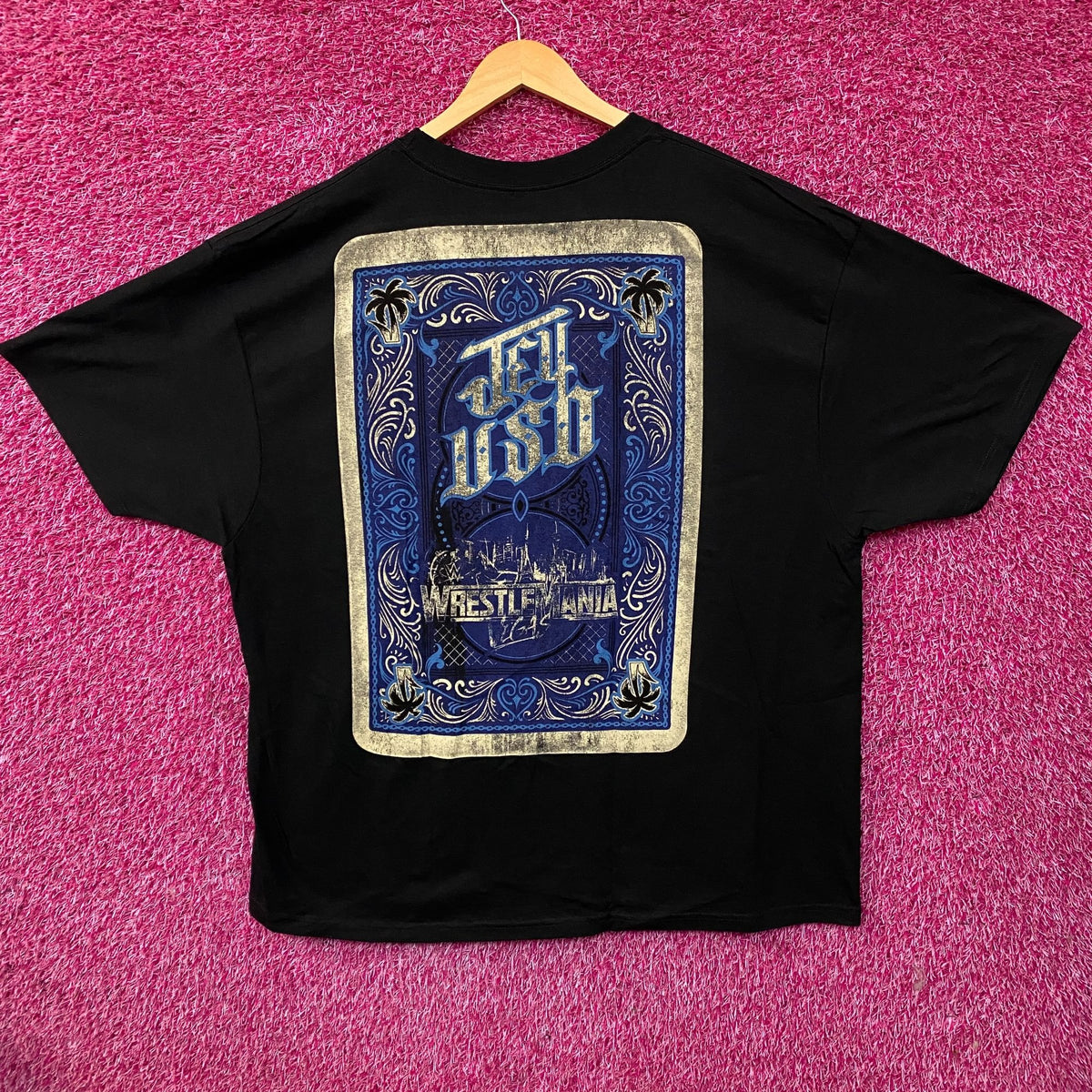 WWE Jey Uso WrestleMania Card Graphic T-Shirt 2XL