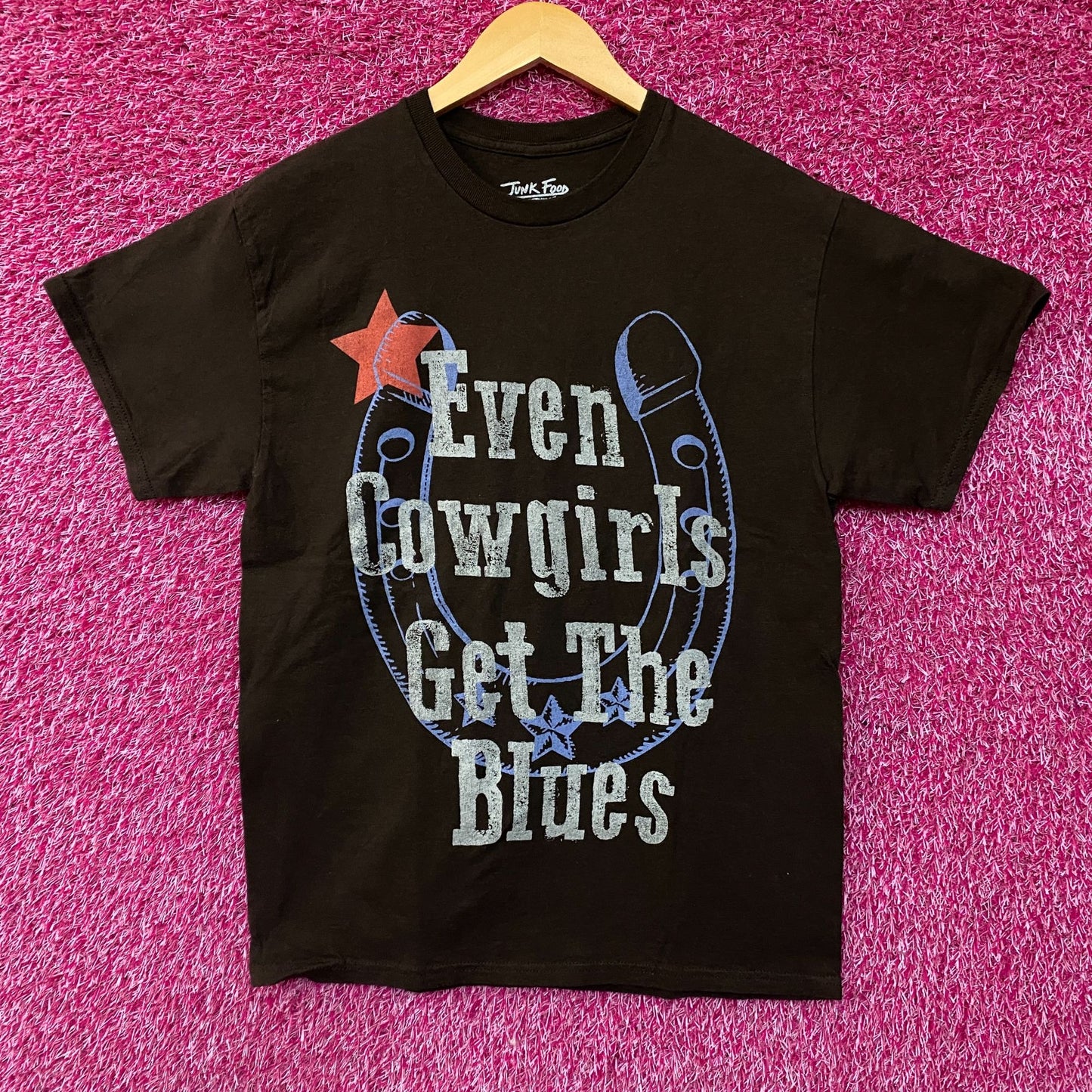 Junk Food "Even Cowgirls Get The Blues" Graphic T-Shirt Small