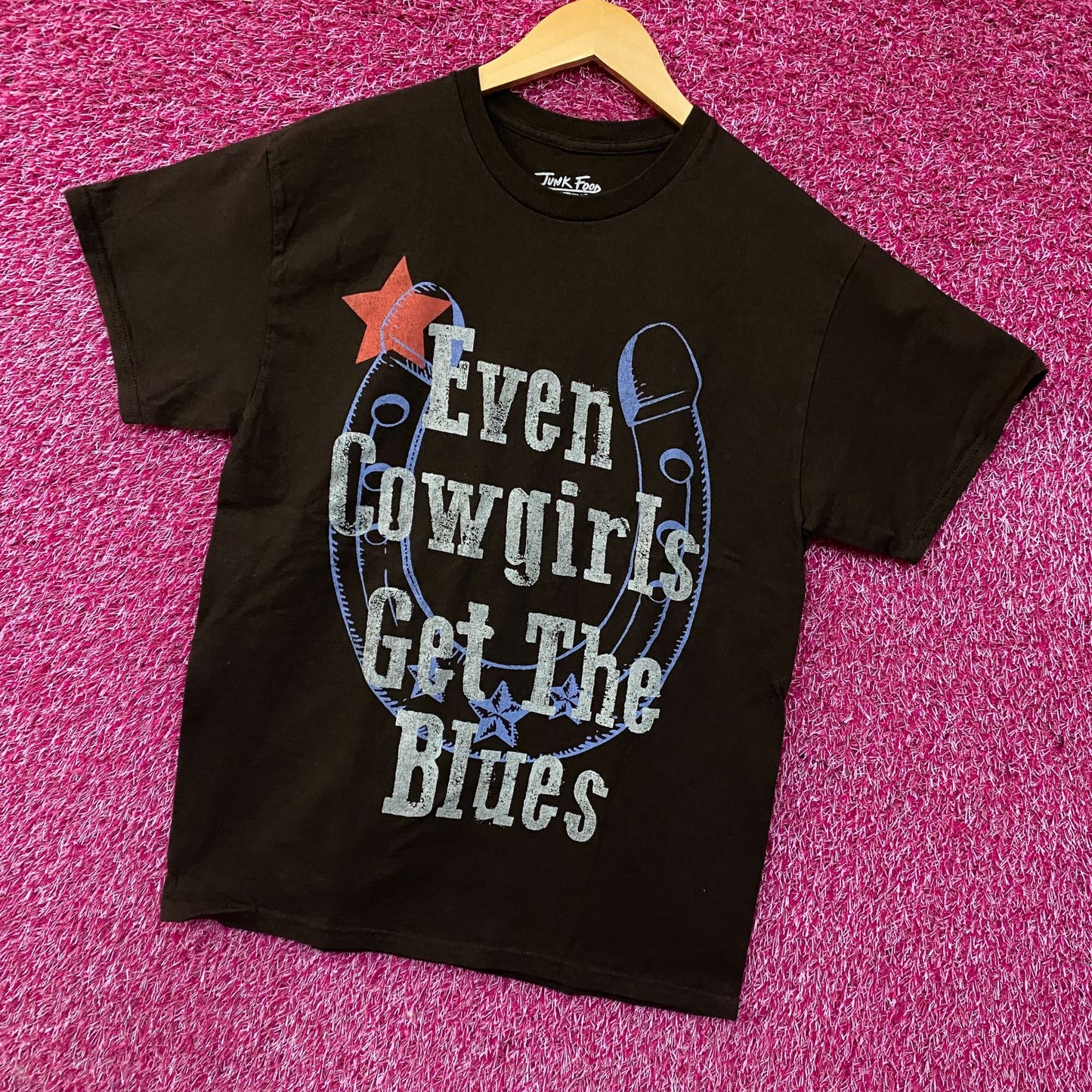 Junk Food "Even Cowgirls Get The Blues" Graphic T-Shirt Small