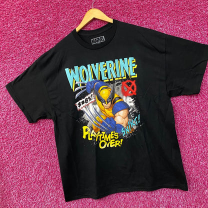 Marvel X-Men Wolverine Playtime Over Comic T-Shirt 2X