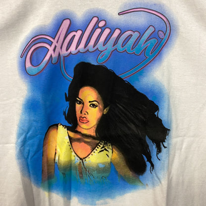 Aaliyah Airbrush Queen of Urban Pop Graphic T-Shirt XL