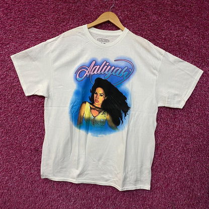 Aaliyah Airbrush Queen of Urban Pop Graphic T-Shirt XL