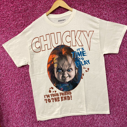 Chucky Childs Play Its Time To Play Horror Movie T-Shirt Large