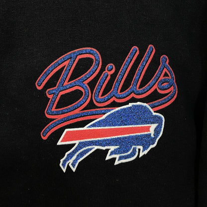 Junk Food Buffalo Bills Glitter Black Crewneck size Medium