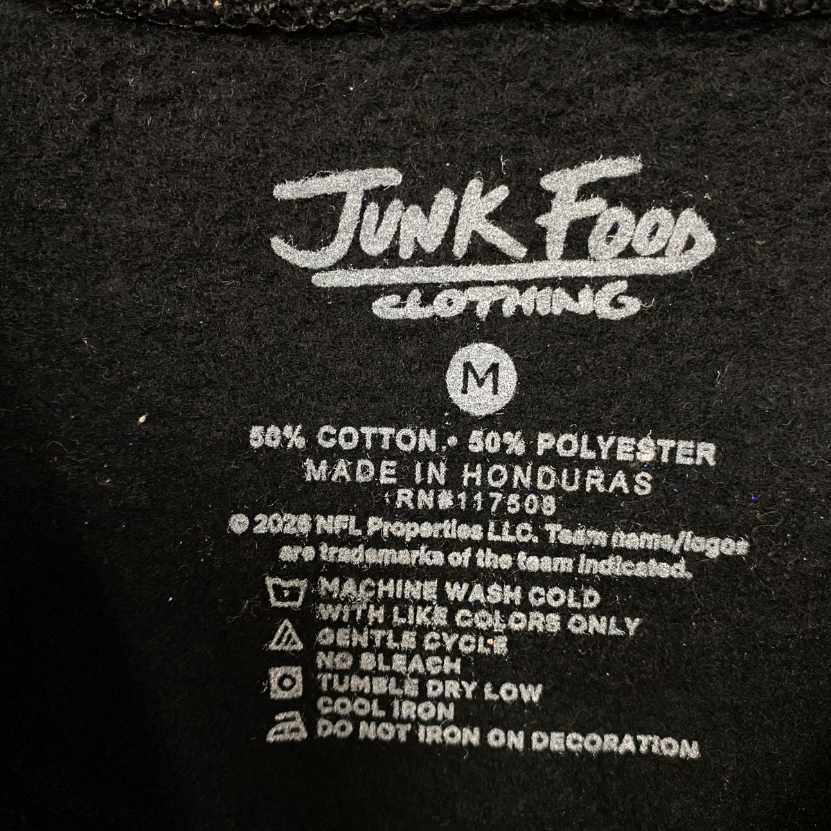 Junk Food Buffalo Bills Glitter Black Crewneck size Medium