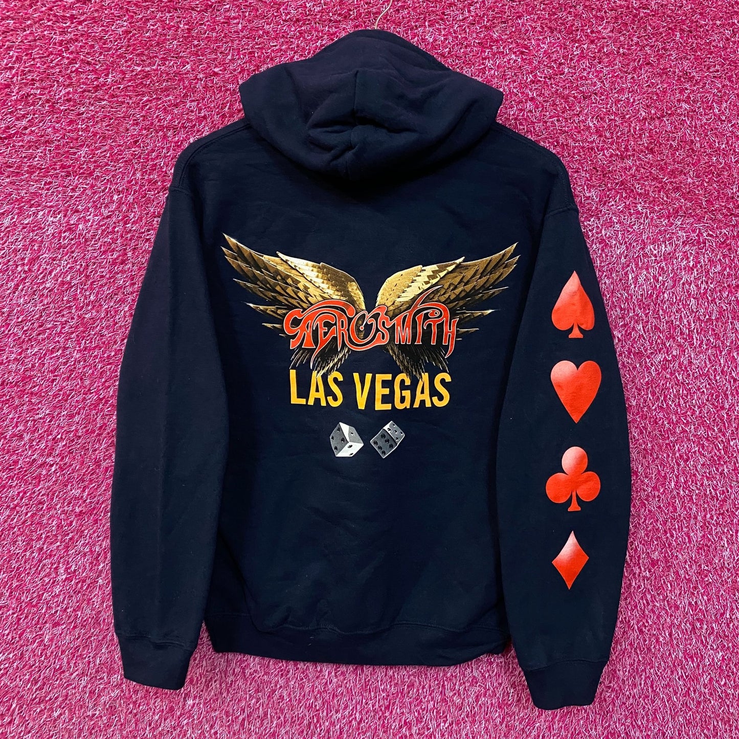 Aerosmith Deuces Are Wild Las Vegas Residency Band Hoodie S