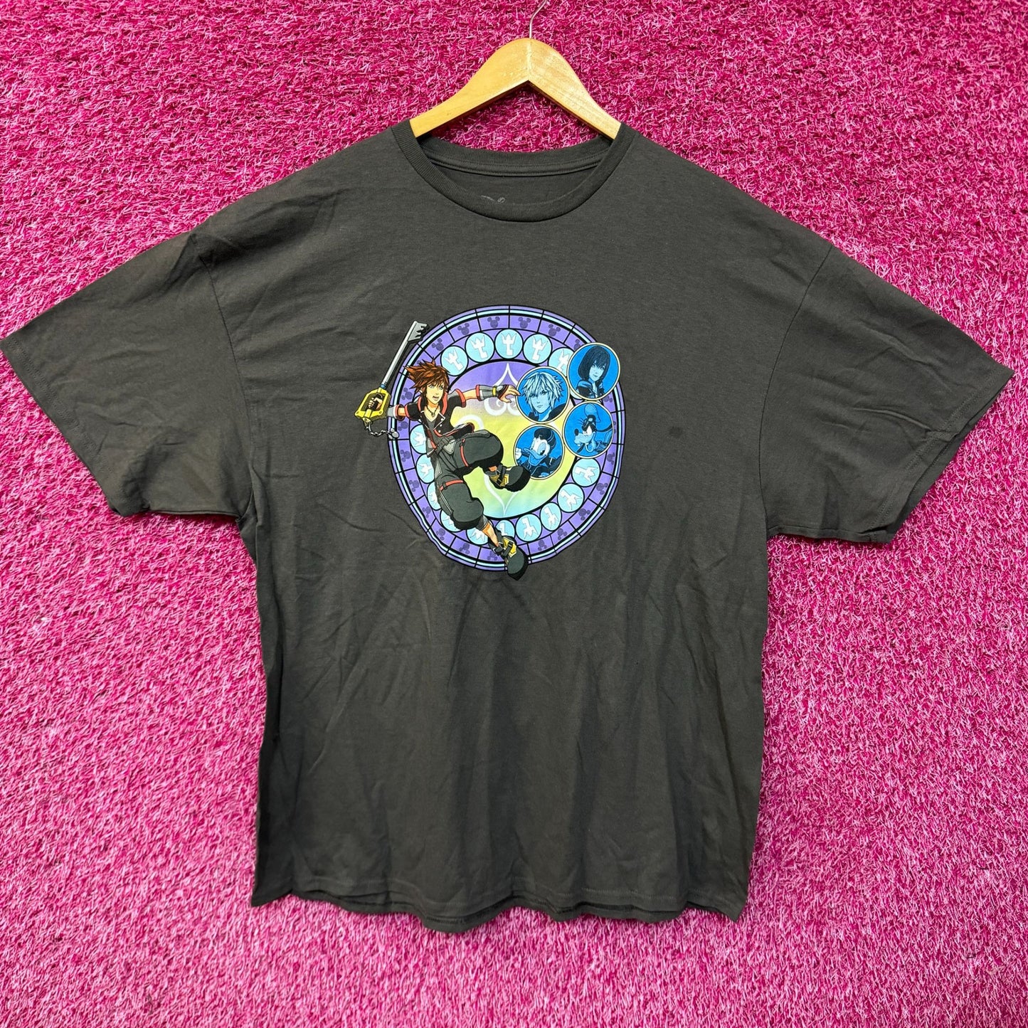 Kingdom Hearts Sora stained glass T-shirt size 2XL.