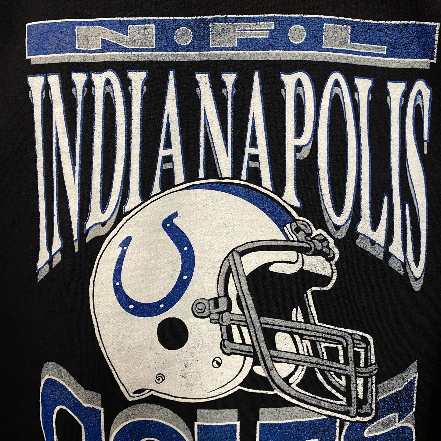 Junk Food Clothing Indianapolis Colts Helmet Logo Flea Market Crew Sweatshirt 2XL