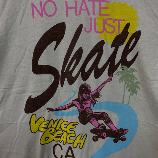 Junk Food Clothing "No Hate Just Skate" Vintage Graphic T-Shirt XS