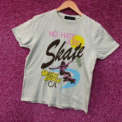 Junk Food Clothing "No Hate Just Skate" Vintage Graphic T-Shirt XS