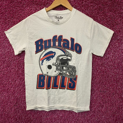 NFL Junk Food Buffalo Bills White Shirt Helmet Logo XS