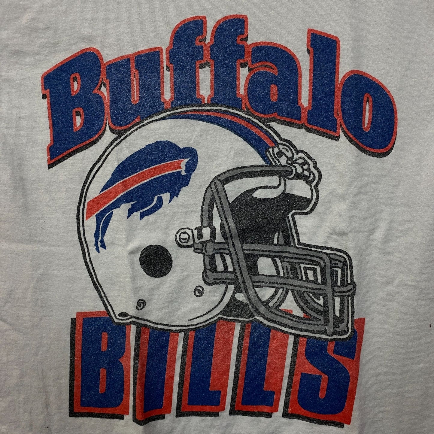 NFL Junk Food Buffalo Bills White Shirt Helmet Logo XS