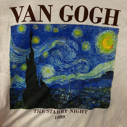 Vincent Van Gogh's "The Starry Night" Women's Crop T-Shirt Small