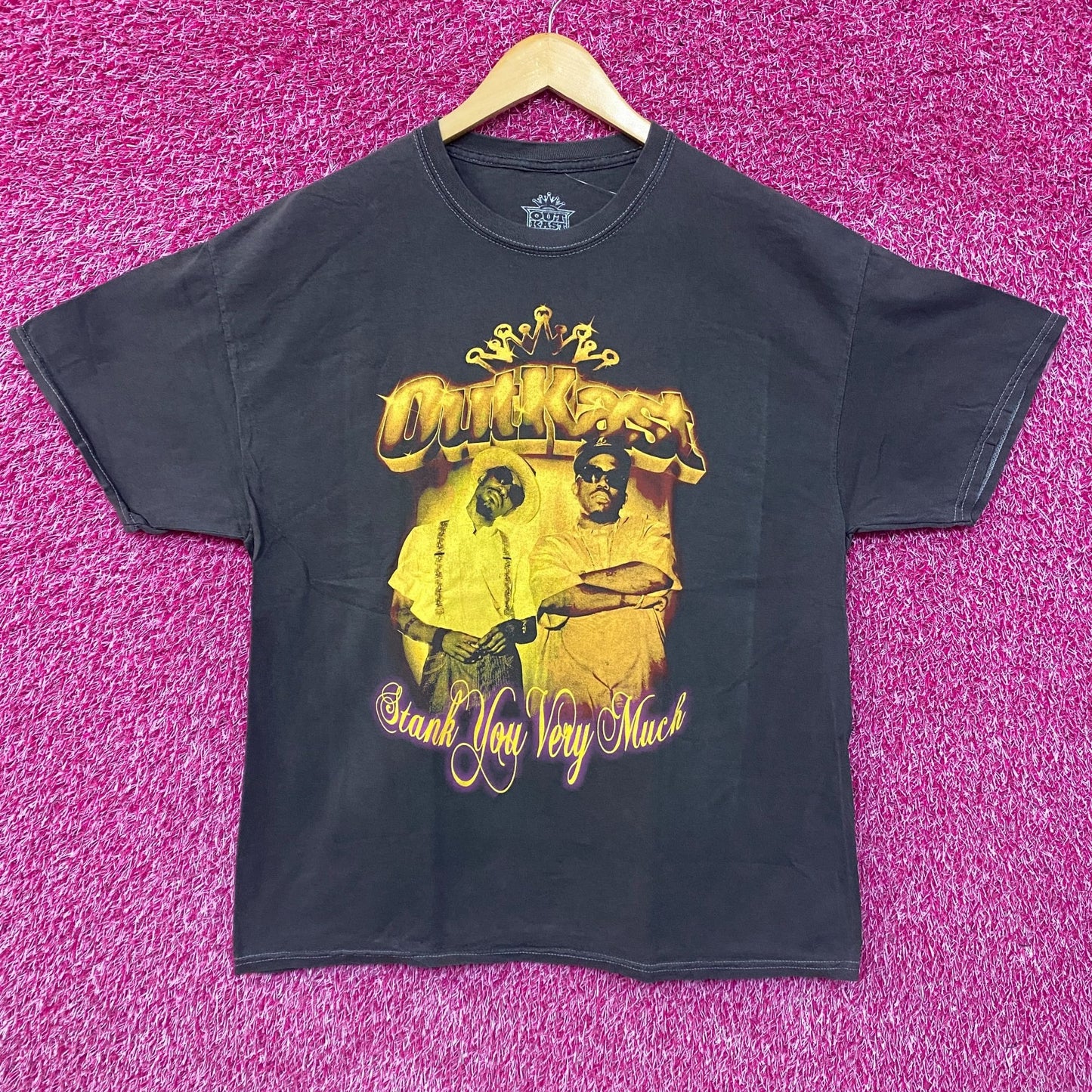 Outkast Stank You Very Much Stankonia Gold Album Rap Black Wash Tee Large