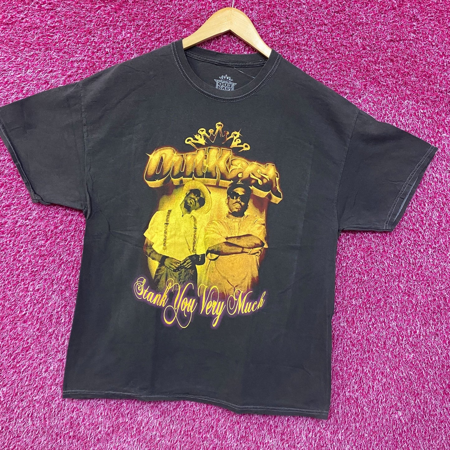 Outkast Stank You Very Much Stankonia Gold Album Rap Black Wash Tee Large