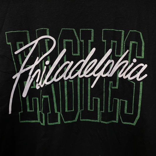 Junk Food Clothing Philadelphia Eagles Timeout Long Sleeve Crop Tee Large