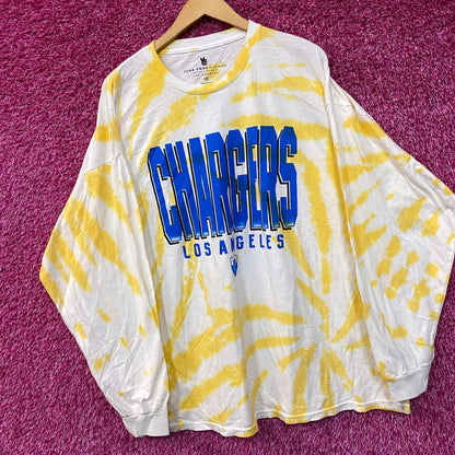 NFL Franchise AFC West Los Angeles Chargers Tie-Dye Long Sleeve 2XL