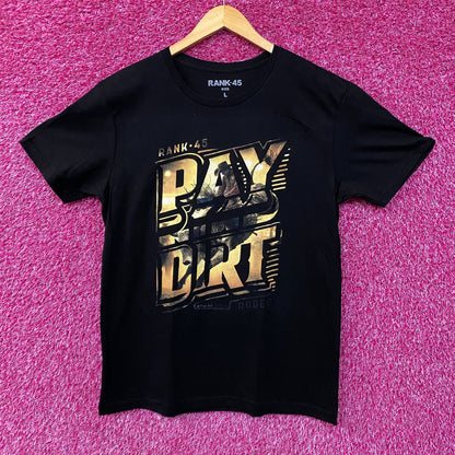 Rank-45 Pay Dirt Rodeo Graphic Design T-Shirt Large.