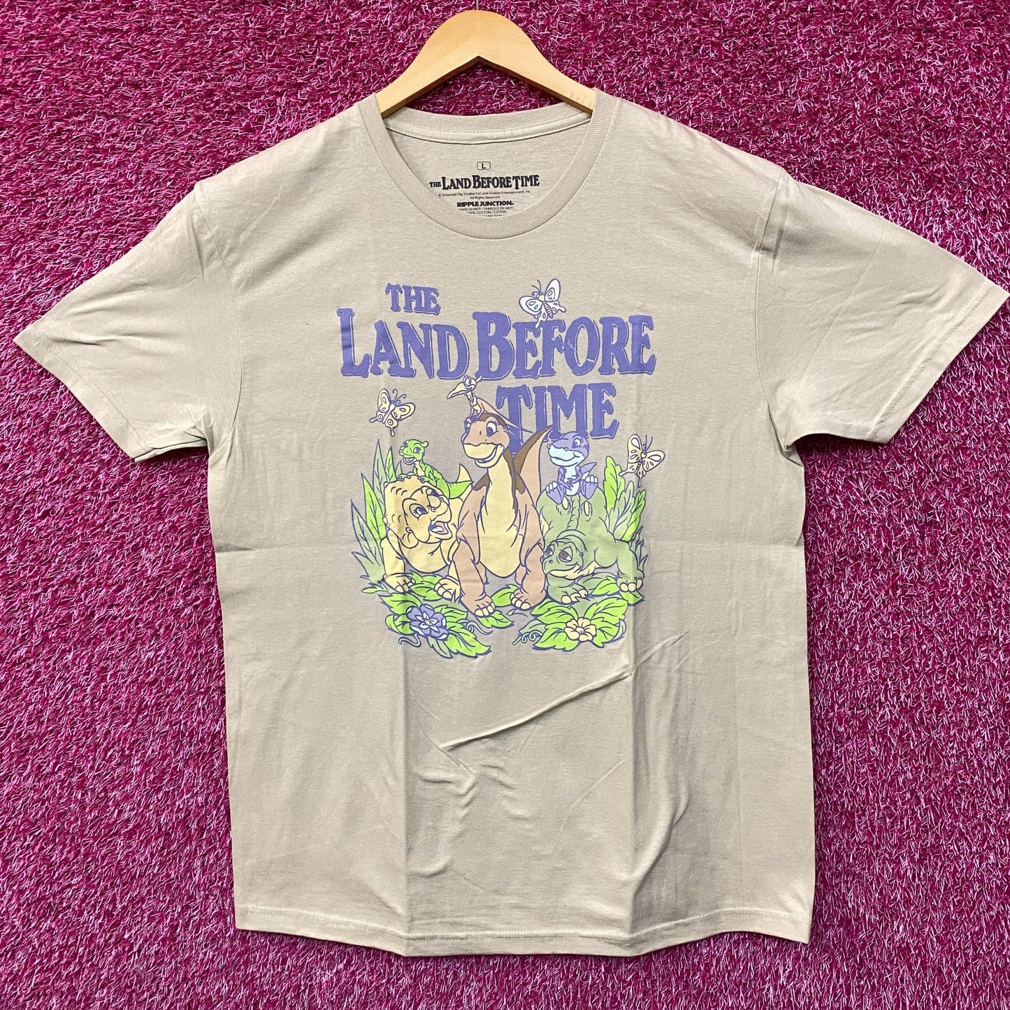 The Land Before Time Little Foot Cartoon Graphic T-Shirt Large