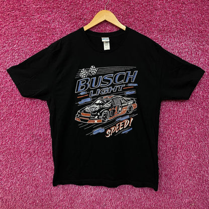 Busch Light Speed Racing Car Graphic Design T-Shirt Large