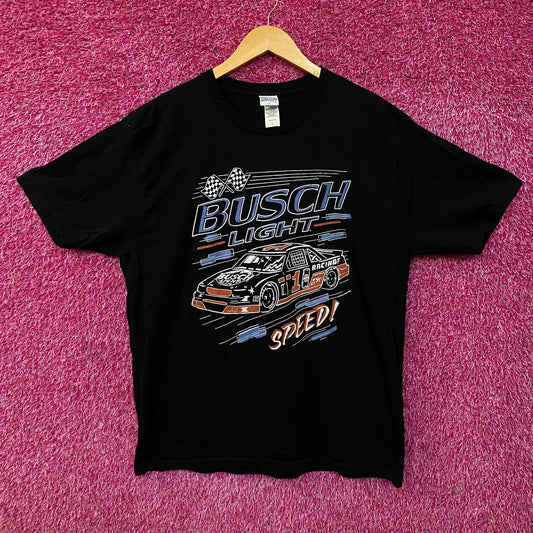 Busch Light Speed Racing Car Graphic Design T-Shirt Large